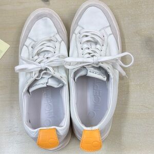 Oncept White Sneakers with Orange Accent